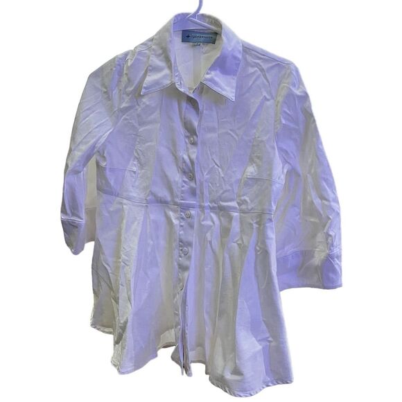 Tuckernuck Women's White Button-Down Shirt Size Small Long Sleeve Collared - Picture 1 of 4